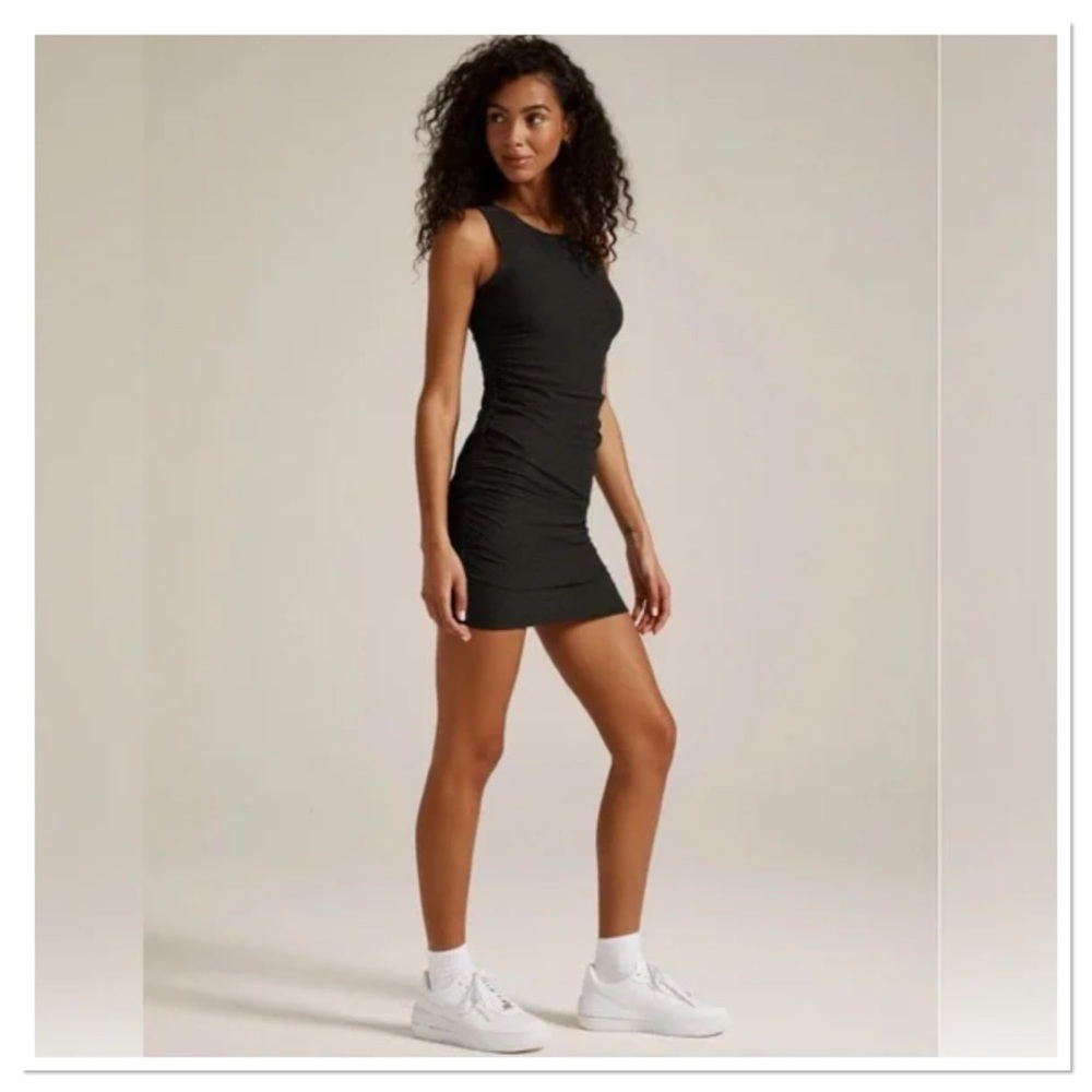 Beyond Yoga Featherweight Gather Mini Dress Black Size XS